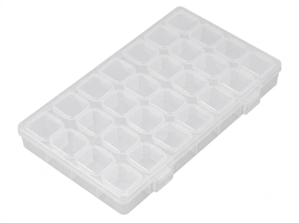 28/56 grid transparent box, suitable for organizing and storing small accessories such as necklaces and earrings image 5