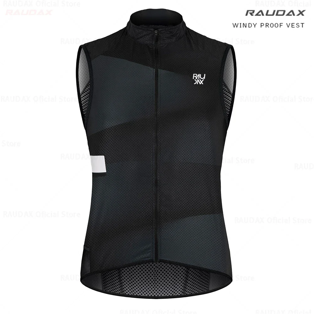 Raudax New Men Cycling Vest Wind Men 2025 Sleeveless Bicycle Gilet Lightweight Outdoor Windproof MTB Sports Wind Reflective Vest