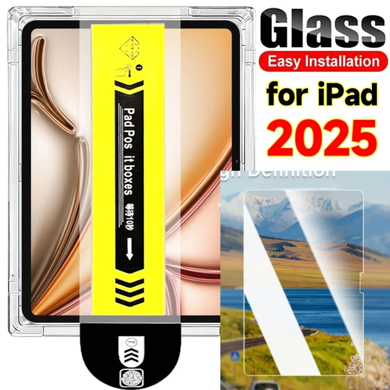 yZ[z2025N 9H HD ȒP KXیtB iPad Pro 13C` 11C` M5 M4 Air M3 M2 Mini 6 7 A16 10 XN[tB h~