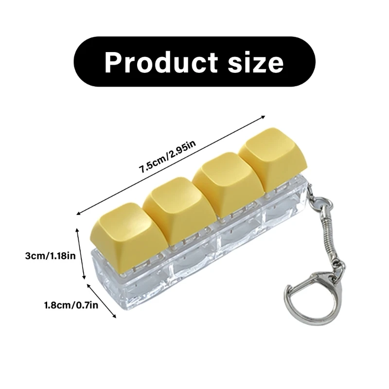 แบบพกพา 4 พลาสติก Keycap ความวิตกกังวลบรรเทาของเล่นสำหรับความเครียดบรรเทา Enhancement สำหรับเด็กและผู้ใหญ่ 15UB