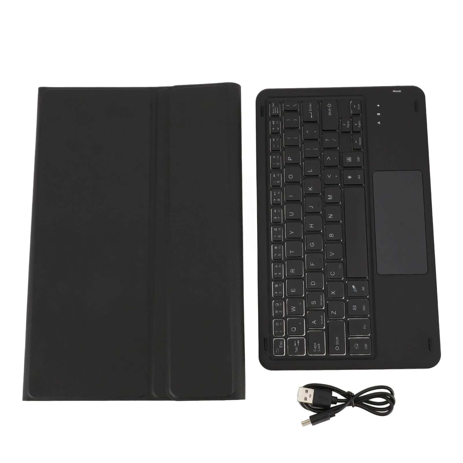 

Защитный чехол для клавиатуры Fire Maximum 11 11,0 дюймов, 7-цветный съемный чехол для клавиатуры BT с подсветкой и держателем для ручек, черный