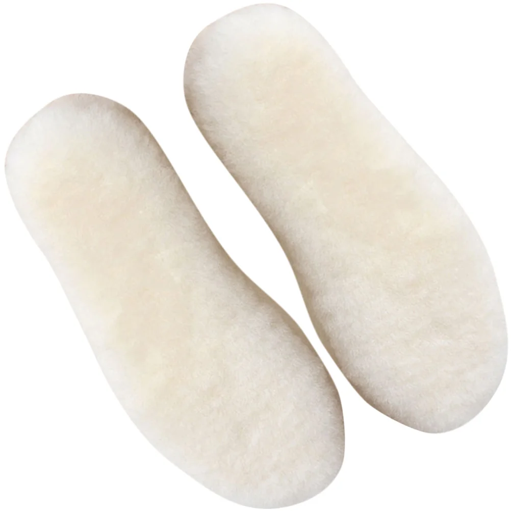 

1 Pair Wool Warm Insoles Thickened Fleece Shoe Inserts For Winter Boots Sneakers Unisex Reusable Sole Pads Foot Care Tool