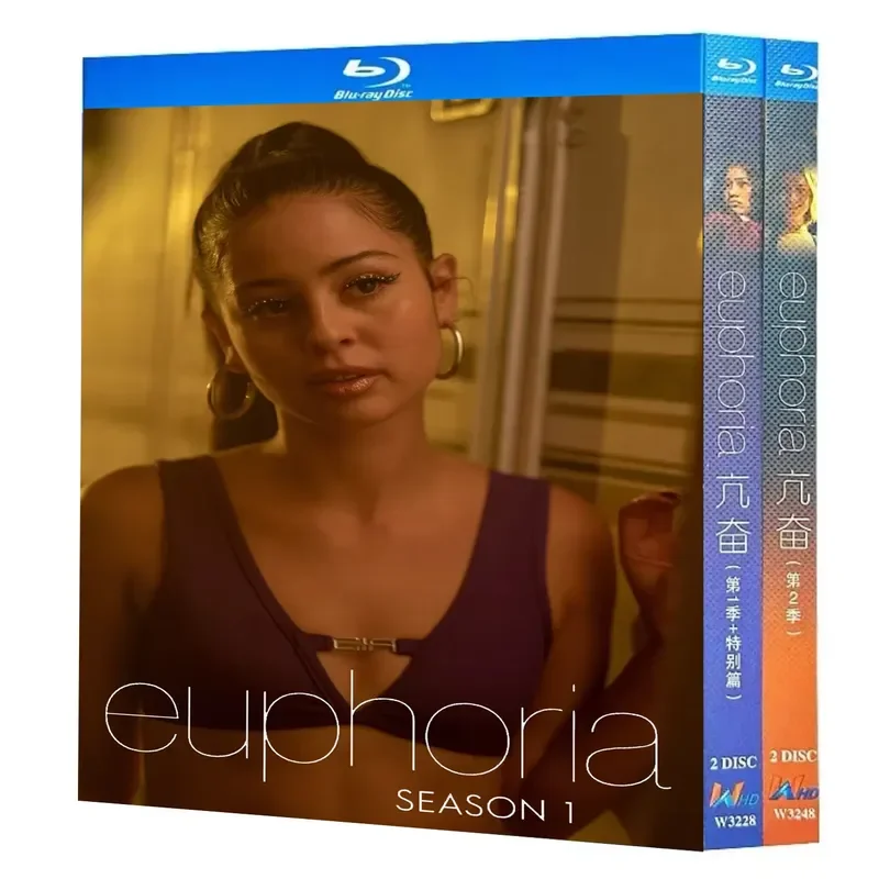 Série TV Euphoria Saisons 1-2, coffret 4 disques toutes régions, nouveau coffret Blu-ray haute définition BD