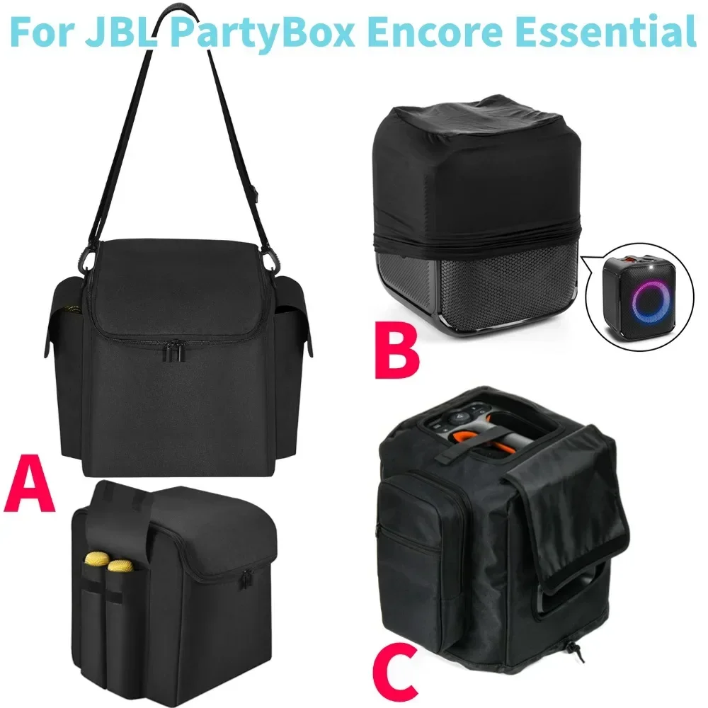 حقيبة حمل ذات سعة كبيرة وحزام كتف قابل للتعديل وحقائب مكبر صوت مقاومة للماء متعددة الوظائف لـ JBL PartyBox Encore Essential #1