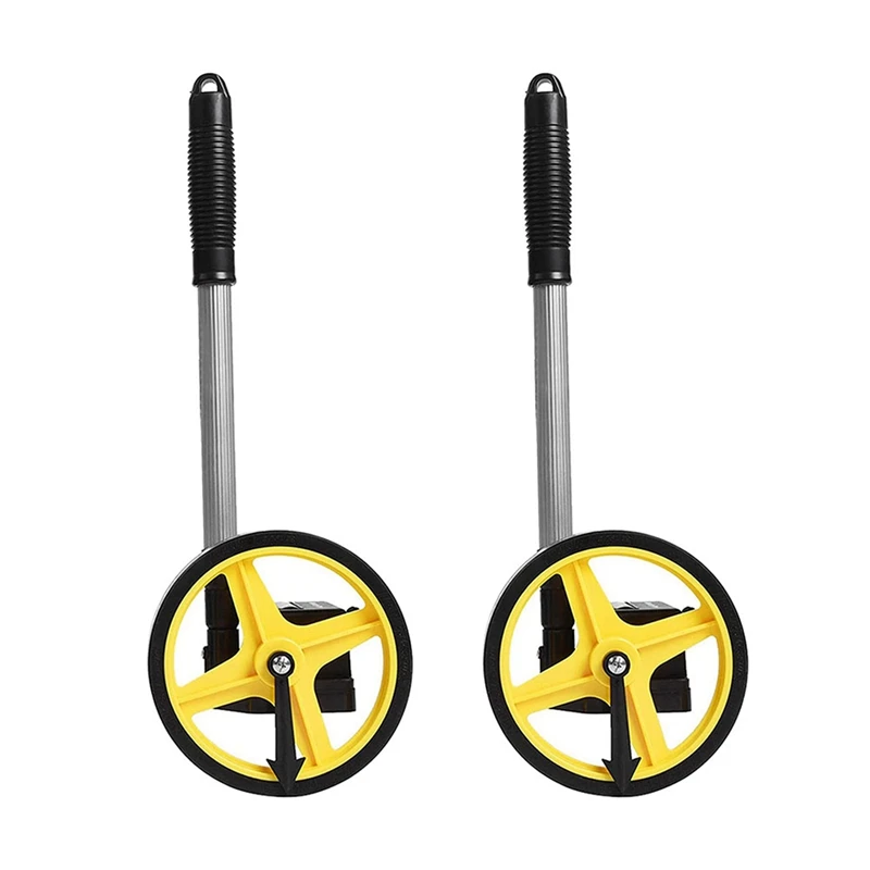 

2X Measuring Wheel Distance Wheel Measurer Wheel Tpr Plastic 17.72 X 6.3 X 5.51In For Surveyors(Small Wheel, 12)