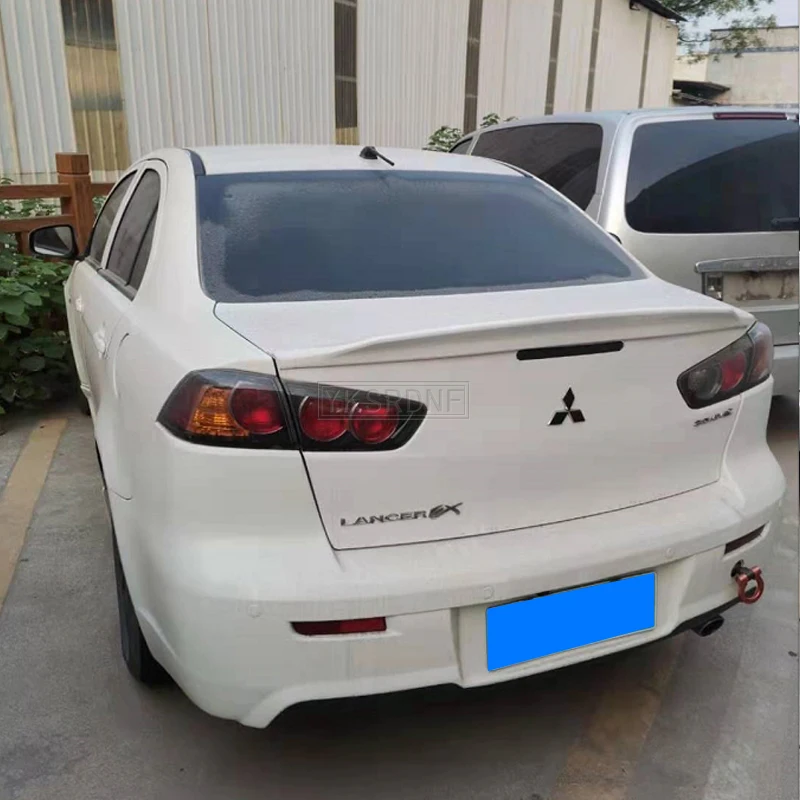 For Mitsubishi LANCER EVO 2010-2014 ABS Spoiler Primer Color Car Tail Wing Decoration Rear Trunk Spoilers Wings For LANCER EVO