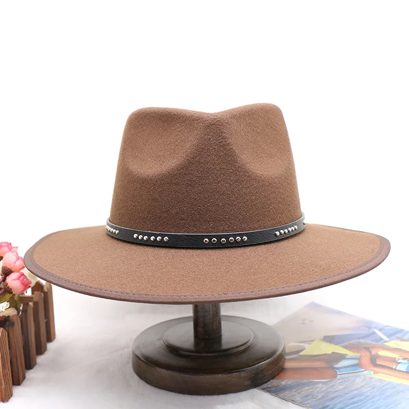 Hot Sale Felt Flat Eaves Cap Fedora Hat Woolen Hat French British Style European And American Fashion All-match