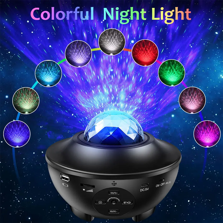 Imagem -06 - Tuya Wifi Rgb Luz Noturna Galáxia Luz Projetor Cor Céu Estrelado Bluetooth Alto-falante Vida Inteligente App Compatível com Alexa Google