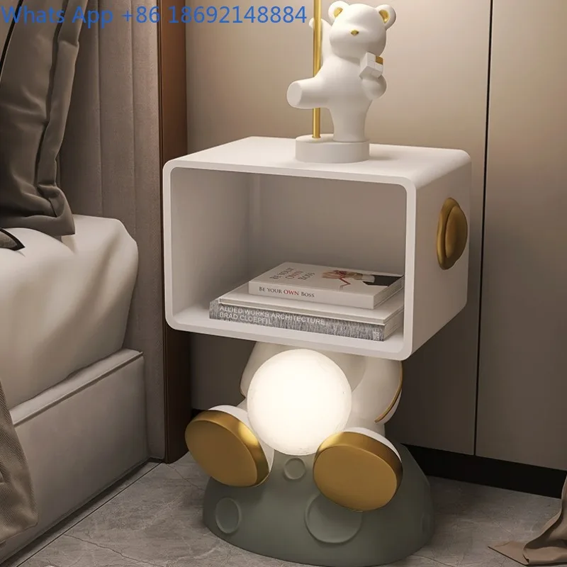 Nordic Multifunctional Bedside Table Cartoon Room Bedroom Storage Bedside Shelf Organizer