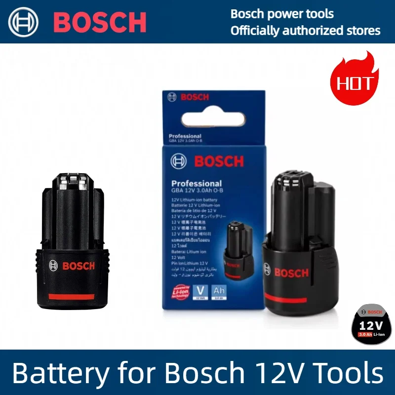 Bosch 12V 3.0Ah Li Ion BAT411 Battery, Suitable for Bosch BAT411 BAT412 BAT413 BAT414 10.8V Battery Type Electrical Appliances