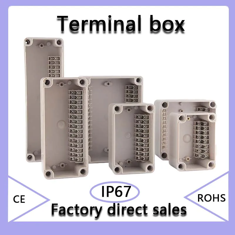 

Customization ABS Waterproof terminal box with terminal cable power supply Outdoor Terminal Waterproof Electric Cable Branch Box