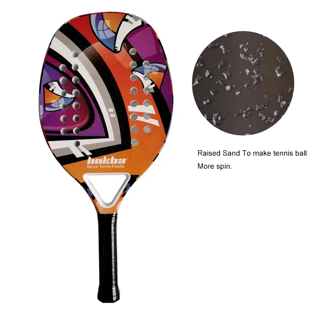 Beach Tennis Paddle Pro Beach Tennis Racket Carbon Fiber Beach Paddle Racquets Multiple Colors with EVA Memory Foam Core