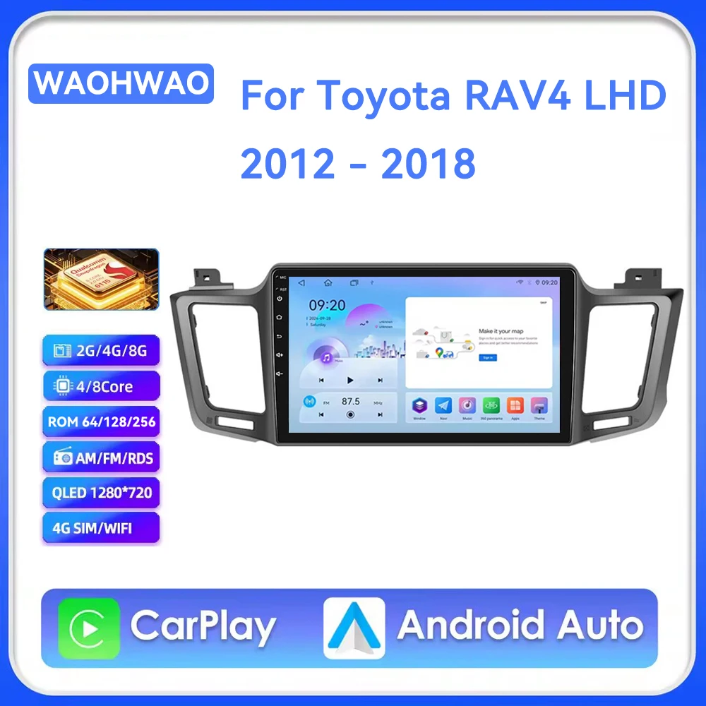 

Android 15 Car Radio For Toyota RAV4 RAV 4 2013 - 2017 Multimedia video Player 4G Carplay GPS Stereo Head Unit Auto WIFI+4G