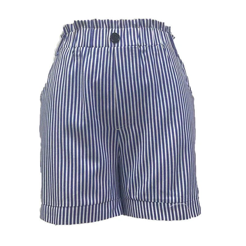 casual shorts women's wear New summer casual pocket striped