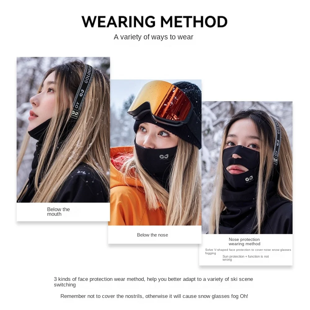 Fashion Solid Color Skiing Mask Earmuffs Warm Pullover Collar Neck Collar Quick Drying Neck Scarf Outdoor