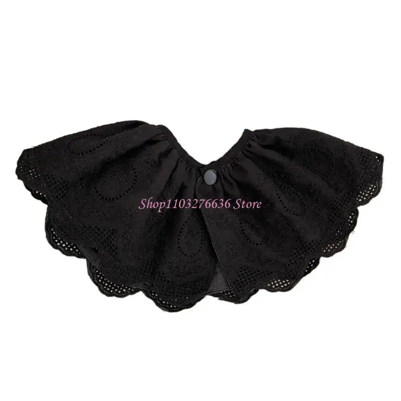 R6FD Bandana Dribble Bibs Lace Bibs Cotton False Collar Front Baby Bibs Newborn Baby Gifts Baby Bibs for Comfortable Kid
