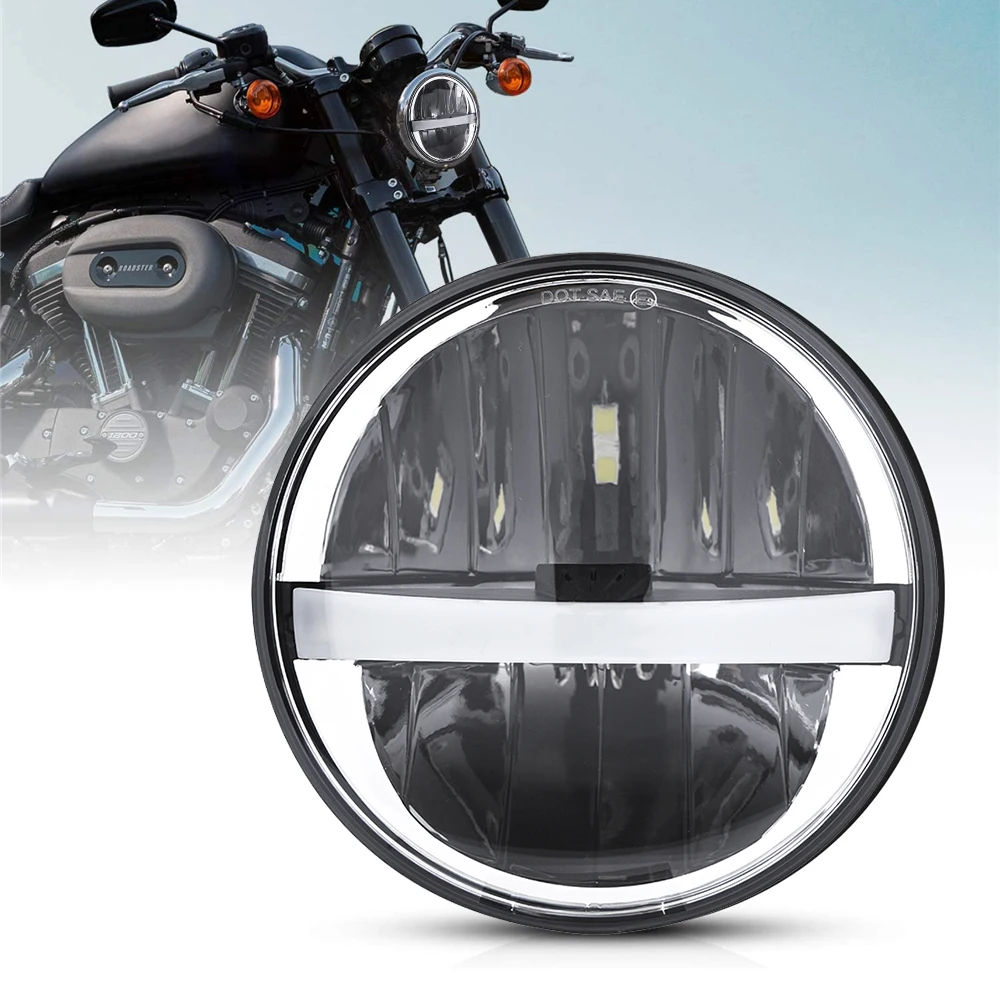 Faro LED para motocicleta, accesorio para Dyna Softail Sportster 5,75 XL883 FXCW 5 883 \