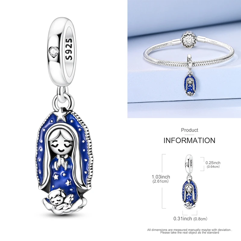 Blaue Serie 2026 Heiße 925 Sterling Silber Charms Flugzeug Traumfänger Teufelsaugen Passend für Armband DIY Schmuck Original Damen Geschenke – Detail 12