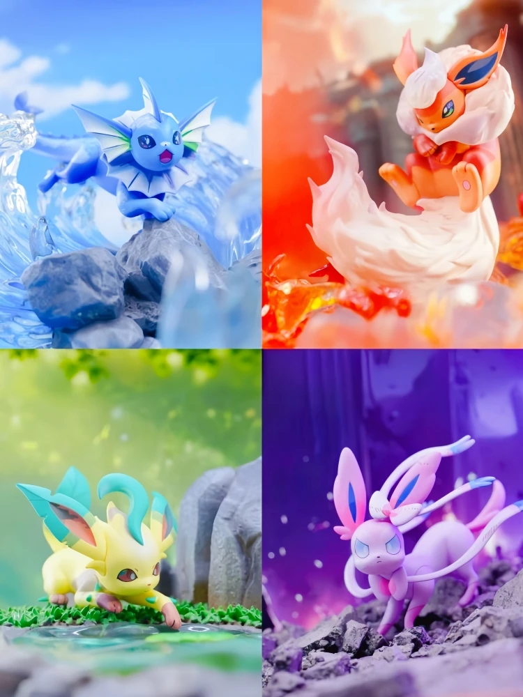 Heiß: 100% Original Pkm Sammelkartenspiel Karten-Illustrationsfiguren-Sammlung Vol.3 Serie Eevee's Figurenset Sammelüberraschungsspielzeug