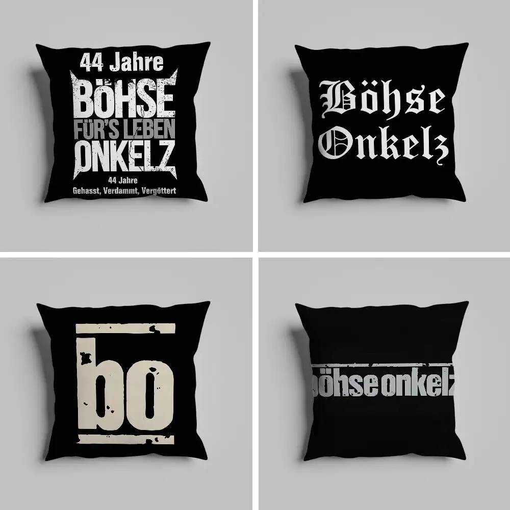 

B-Bohse O-Onkelz Rock Pillow Case For Car Pillows 60x60 Cushions Luxury Double Sided Cover Home And Decoration Sofa 30x30