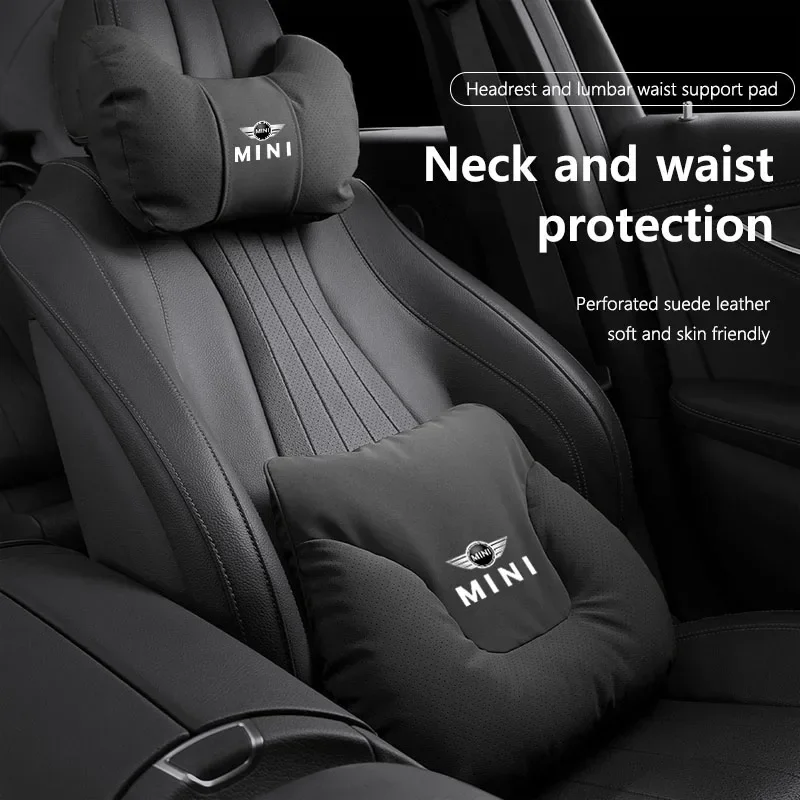

Car Seat Headrest Neck Pillow Lumbar Waist Support Cushion For MINI One Cooper JCW R60 R59 R58 R57 R56 R55 R53 R52 R50 F55 F56