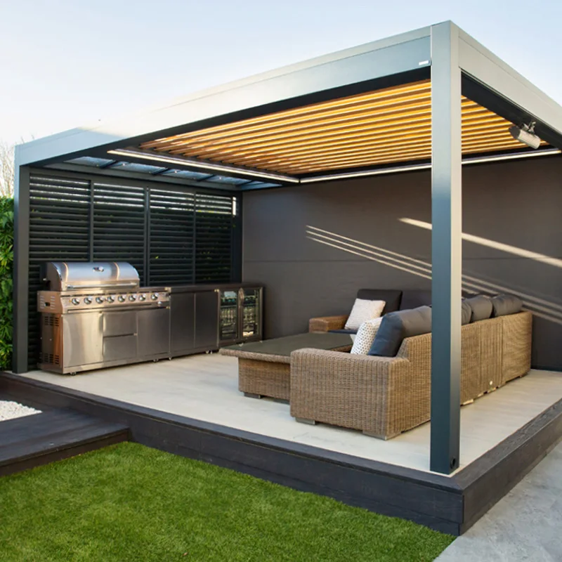 Awning Waterproof Gazebos Marquees Tents Garage Garden Exterior Patio Folding Retractable Terrace Bioclimatic Roofing Pergola