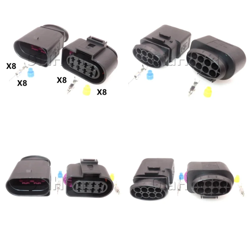 1 Set 8 Ways AC Assembly Auto Parts 8D0973834 8D0973734 CarTaillight Wiring Terminal Socket Automobile Sealed Plug