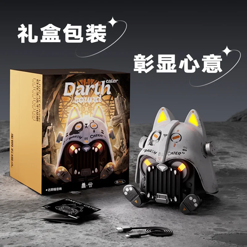 Darth Meow, wireless bluetooth speaker, Friday can, heavy subwoofer, lucky cat, computer stereo, creative gift.
