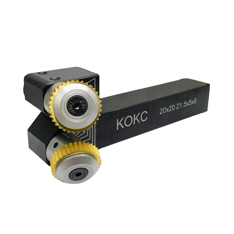 Stuka Cutting Knurling 20*20mm Dual Wheel Tools for CNC Lathe Feeding Diamond Square Pattern