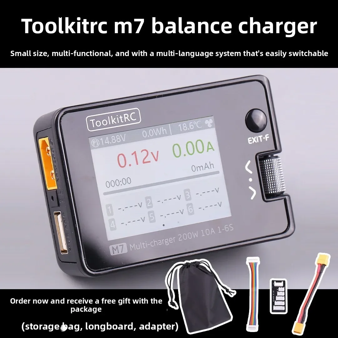 chargeur-compact-multifonctionnel-premium-toolkitrc-m7-1-6s-200w-10a-pour-modeles-reduits-d'avions-avec-test-de-signal-et-equilibrage