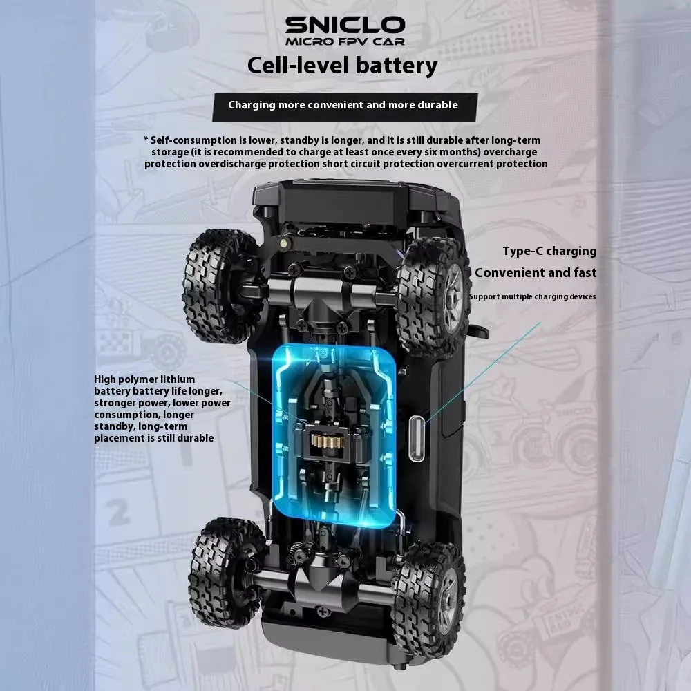 Sniclo 8031 1:43 Wireless Fpv Remote Control Car Rc Four-Wheel Drive Climbing Car Toy Off-Road Vehicle Birthday Gift Wrangler