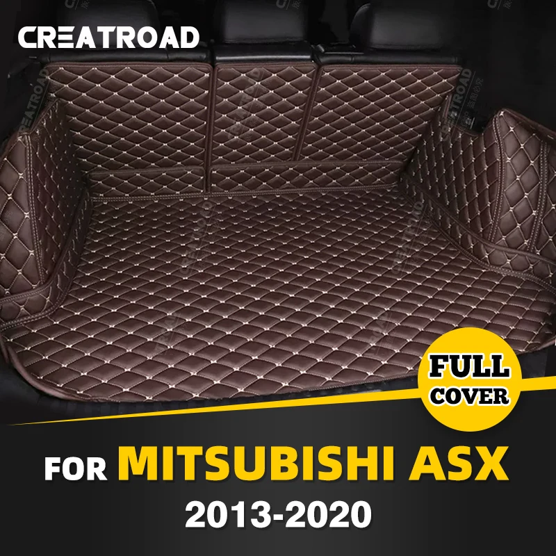 Auto Full Coverage Trunk Mat For Mitsubishi ASX 2013-2020 19 18 17 16 15 14 Car Boot Cover Pad Interior Protector Accessories