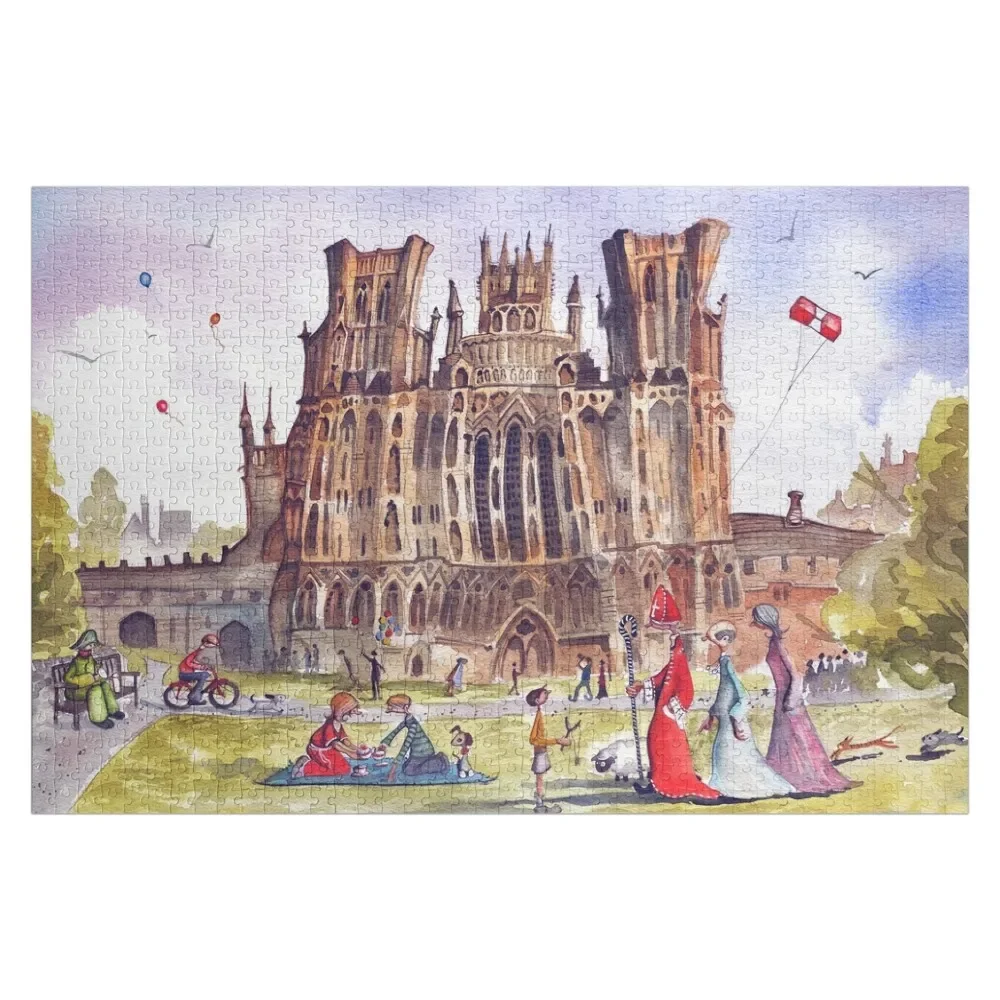 wells cathedral, somerset Jigsaw Puzzle Custom Jigsaw Wooden Boxes With Personalized Photo Animal Puzzle