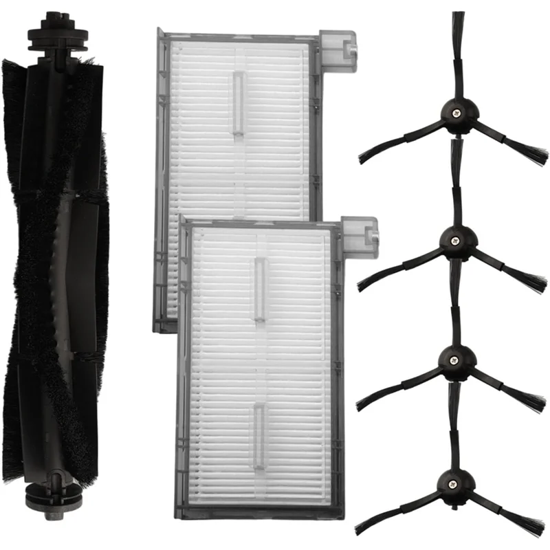 ABUD-For Eufy X8 Pro Series X8 Pro SES Robot Vacuum Cleaner Replacement Parts-Main Side Brush HEPA Filter