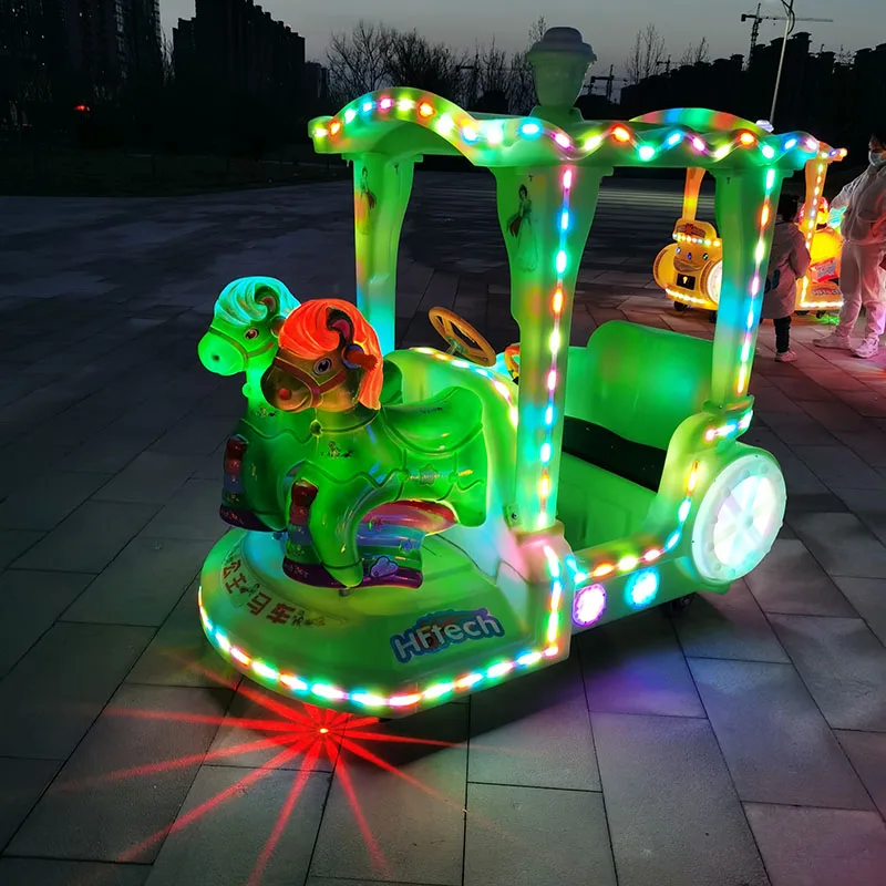 &Bumper Cars Luminous Electric Car Rides for Children Indoor/Outdoor Playground Battery Power ABS/Plastic PVC Materia