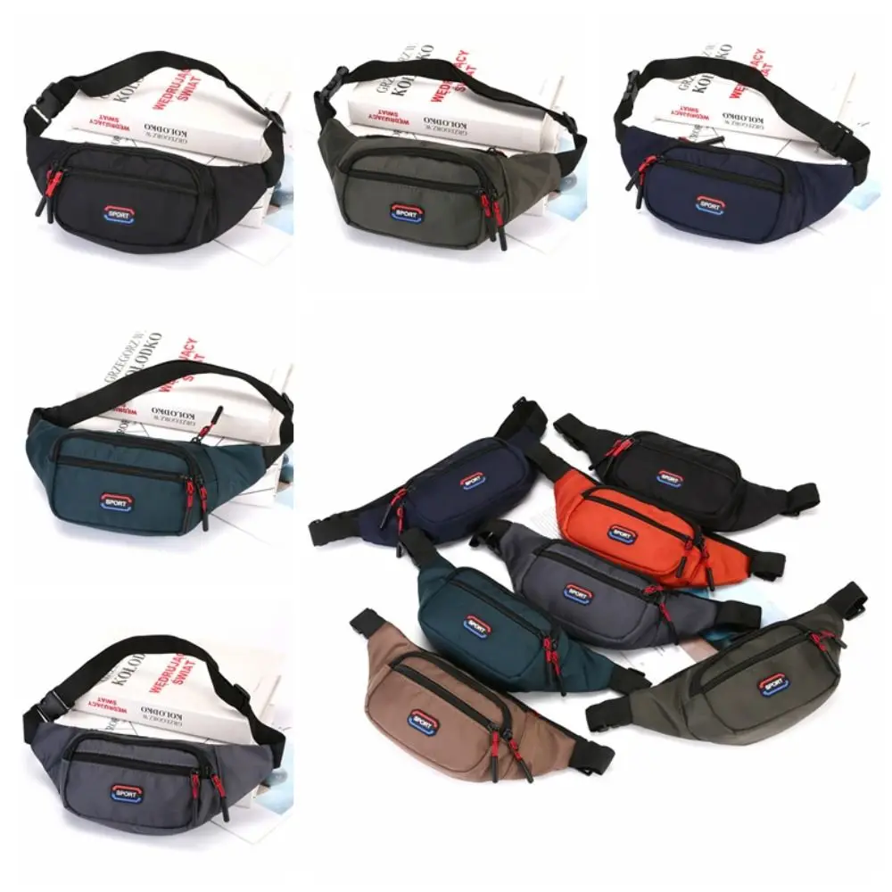 Waterproof Running Waist Bags Adjustable Waistband Large Capacity Sports Waist Bag Nylon Multi-pocket Sports Phone Bag Running