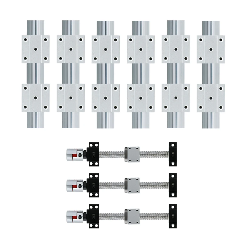 long life cnc ball screw 16mm sfu1605-400 1200 2000mm pitch 5 made in China for 3d printer+SBR16 linear rails