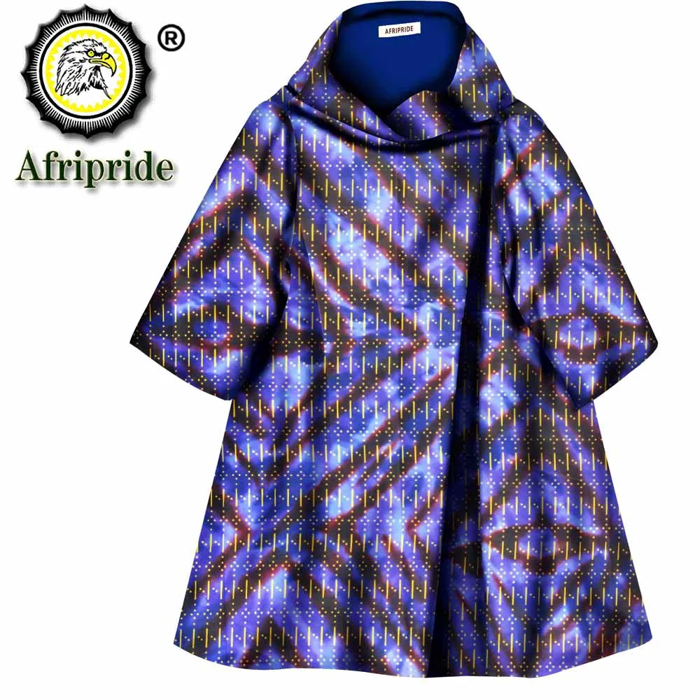 2024 African Female Windbreaker Half Sleeve New Style African Fabric Ankara Print Dashiki Bazin Riche AFRIPRIDE S1824002