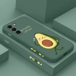 Avocado Family Silicone Phone Case For Samsung Galaxy S23 S23 FE S23Plus S23 Ultra S22 S22Plus S21 FE S20Ultra S20 S21 S10 Cover
