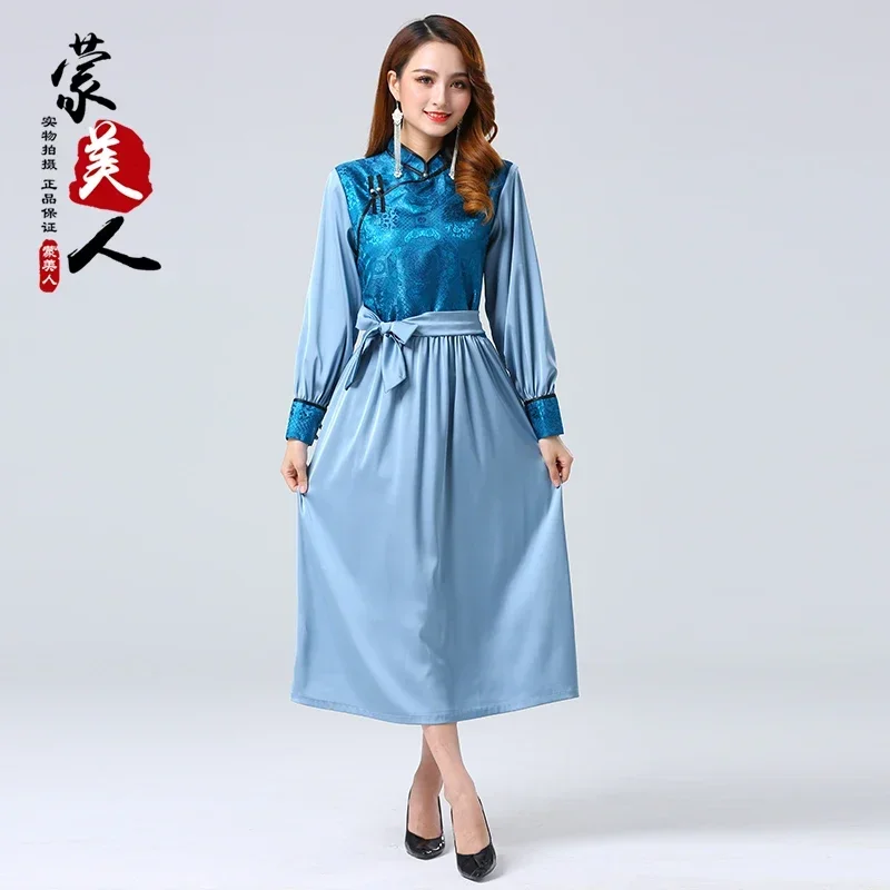 

Collar Spring and Summer Mongolian Clothing Women's Skirt, Ethnic Style Daily Clothing, AliExpress Explosion 2-piece Set