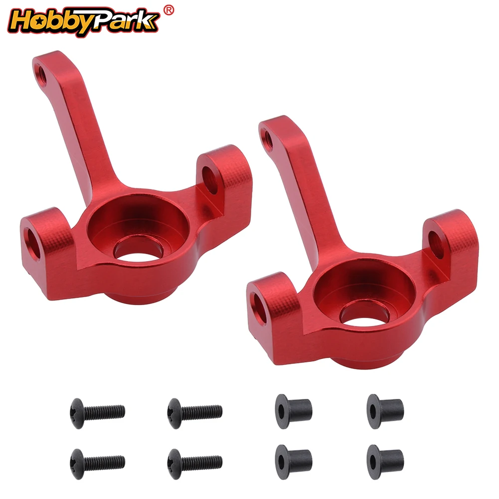 HobbyPark Aluminum Caster Mounts Hub Carrier L/R for Redcat Everest Gen7 PRO Sport Replace 180002 Red Set of 2