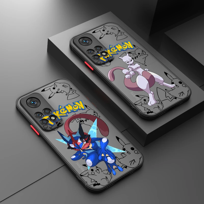 

Art Cool P-Pokémon For Redmi Note 13 12S 12T 11E 11T 11S 10T Speed Pro Plus Max Lite Frosted Translucent Phone Case