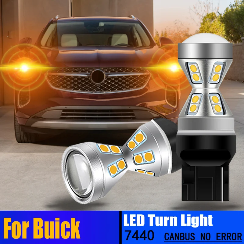 2PCS Canbus Error Free WY21W T20 7440 LED Turn Signal Light Lamp Bulb For Buick Regal 2014-2017 LaCrosse Enclave Encore Envision