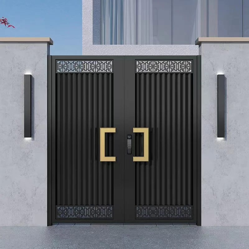 

Customizable Modern Electric Aluminum Gate Door for Hotels Villas Motorized Automatic Swing/Sliding System Outdoor Main Gate