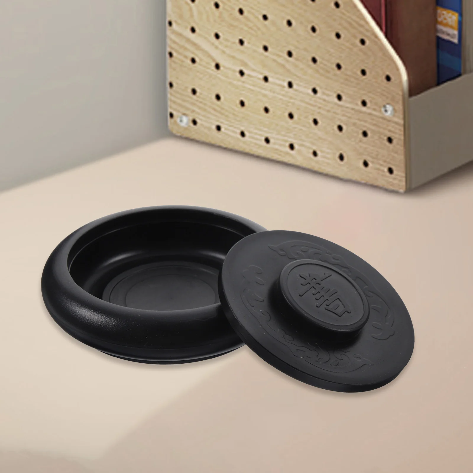 Calligraphy Inkslab Plastic Grinding For Writing Drawing Painting Covered Lidded Preserve Chinese Style Inkslab