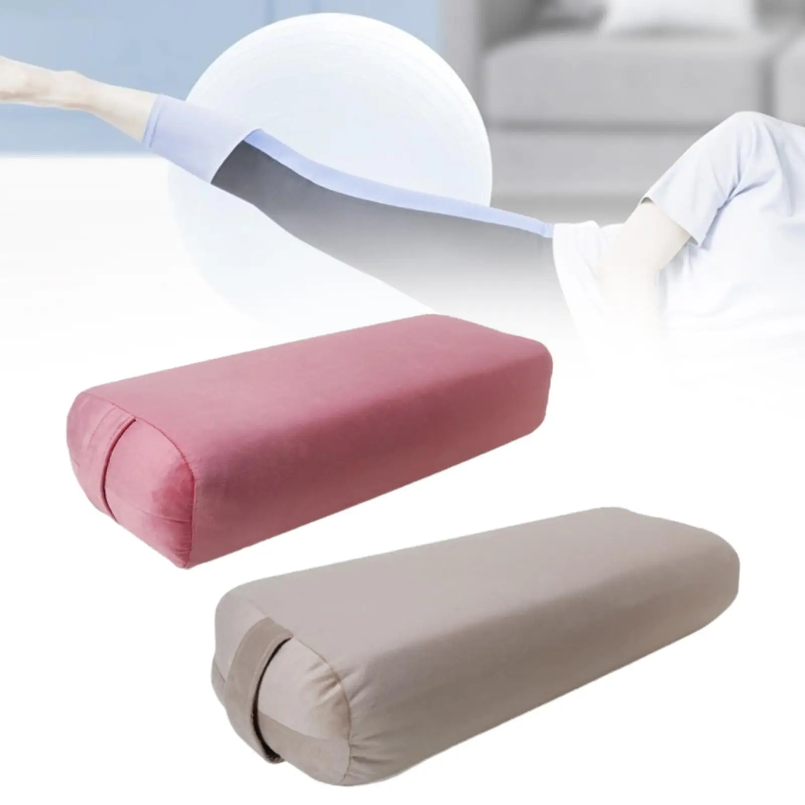 Yoga Bolster Professional High Elastic Removable Washable Cover Yoga Pillow Meditation Cushion for Legs Support Yoga Practice