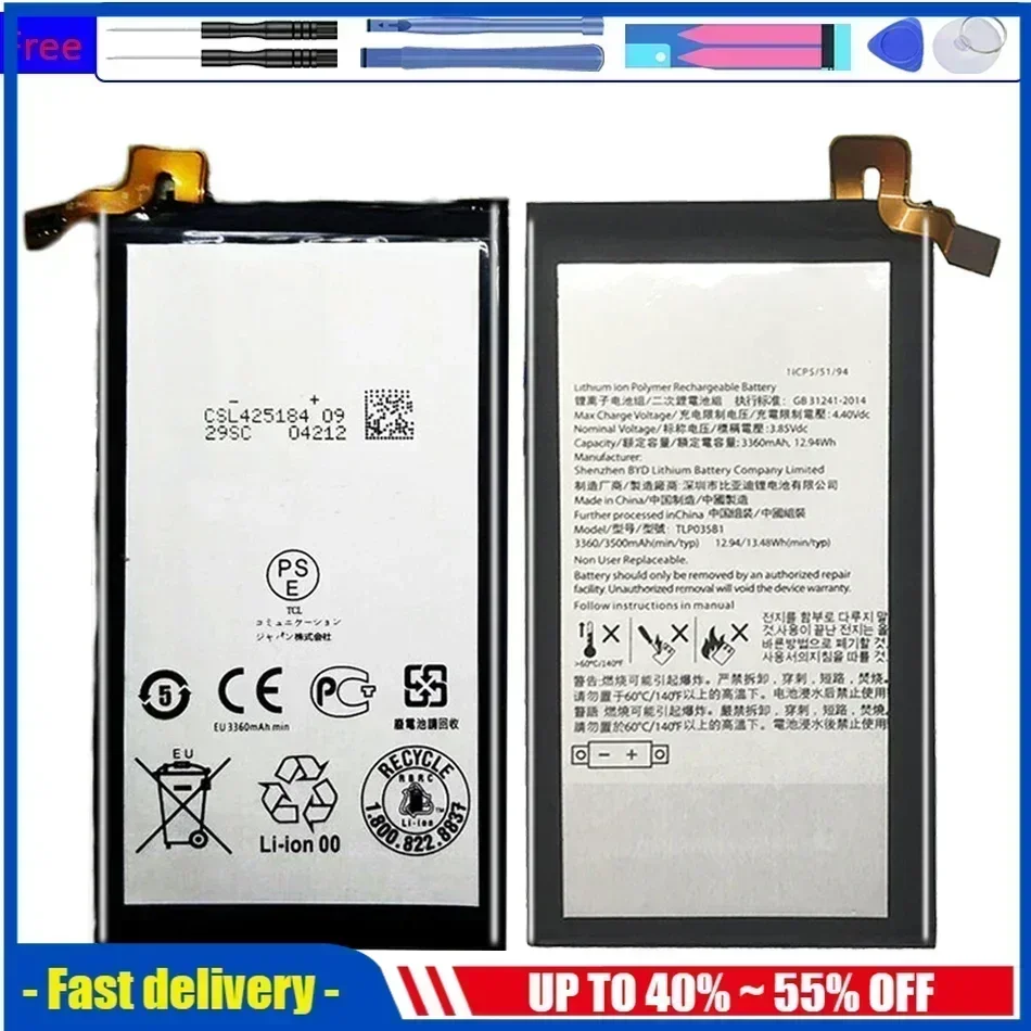 

Replacement Mobile Phone Battery For BlackBerry Keytwo KEY2 TLp035B1 3500mAh Full Capacity High Quality