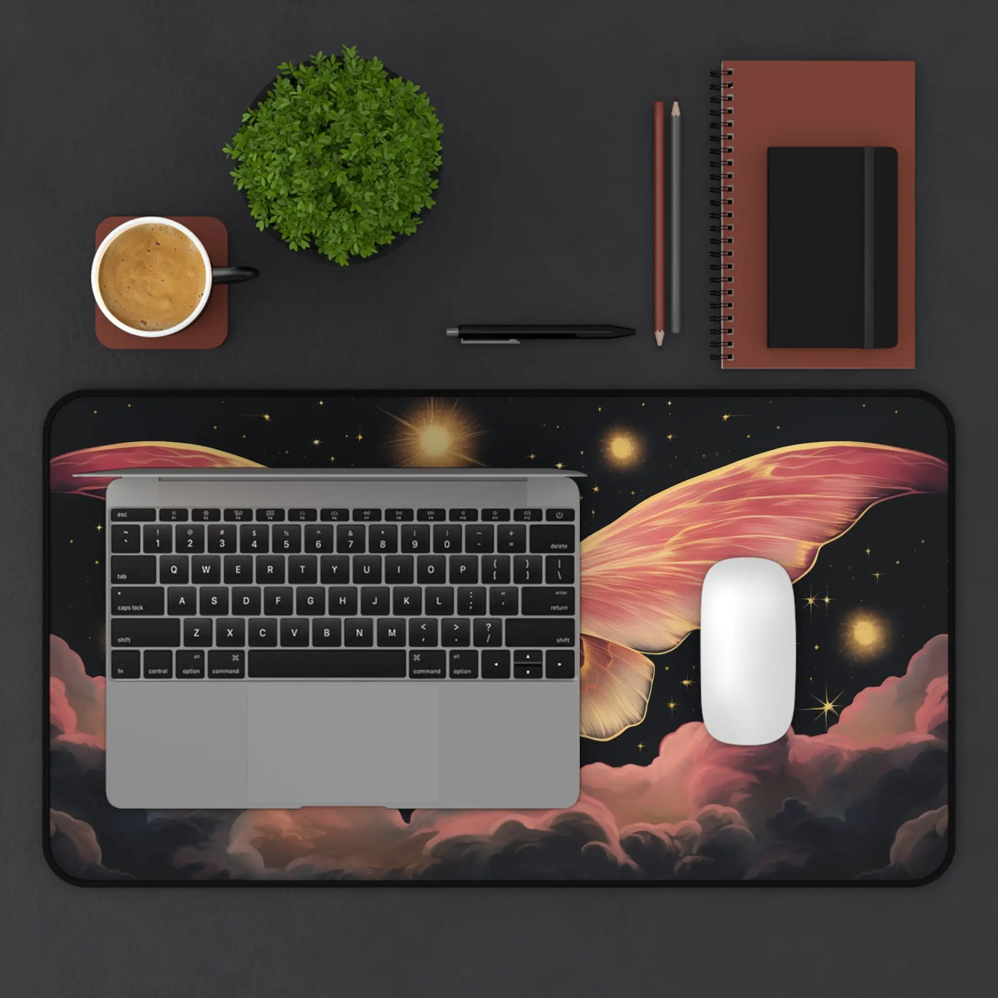 Pink Cloud Moth Pattern Mouse Pad,non-slip and Waterproof Mousepad,office Game Table Decoration Mat,the Perfect Gift for Friends
