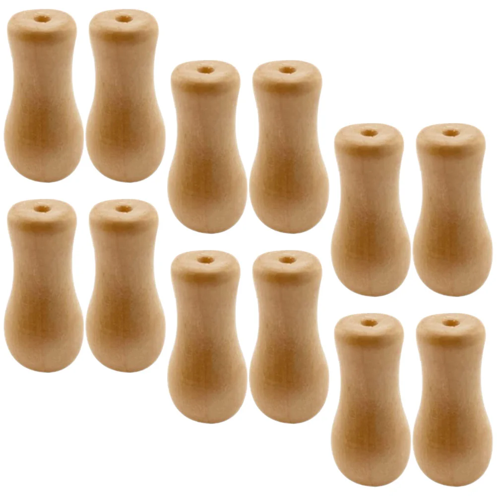 

12 Pcs Curtain Accessories Yellow Wooden Pendant Bamboo Roller Blind Cord Pull Fringe Drops Ends Knobs for Blinds