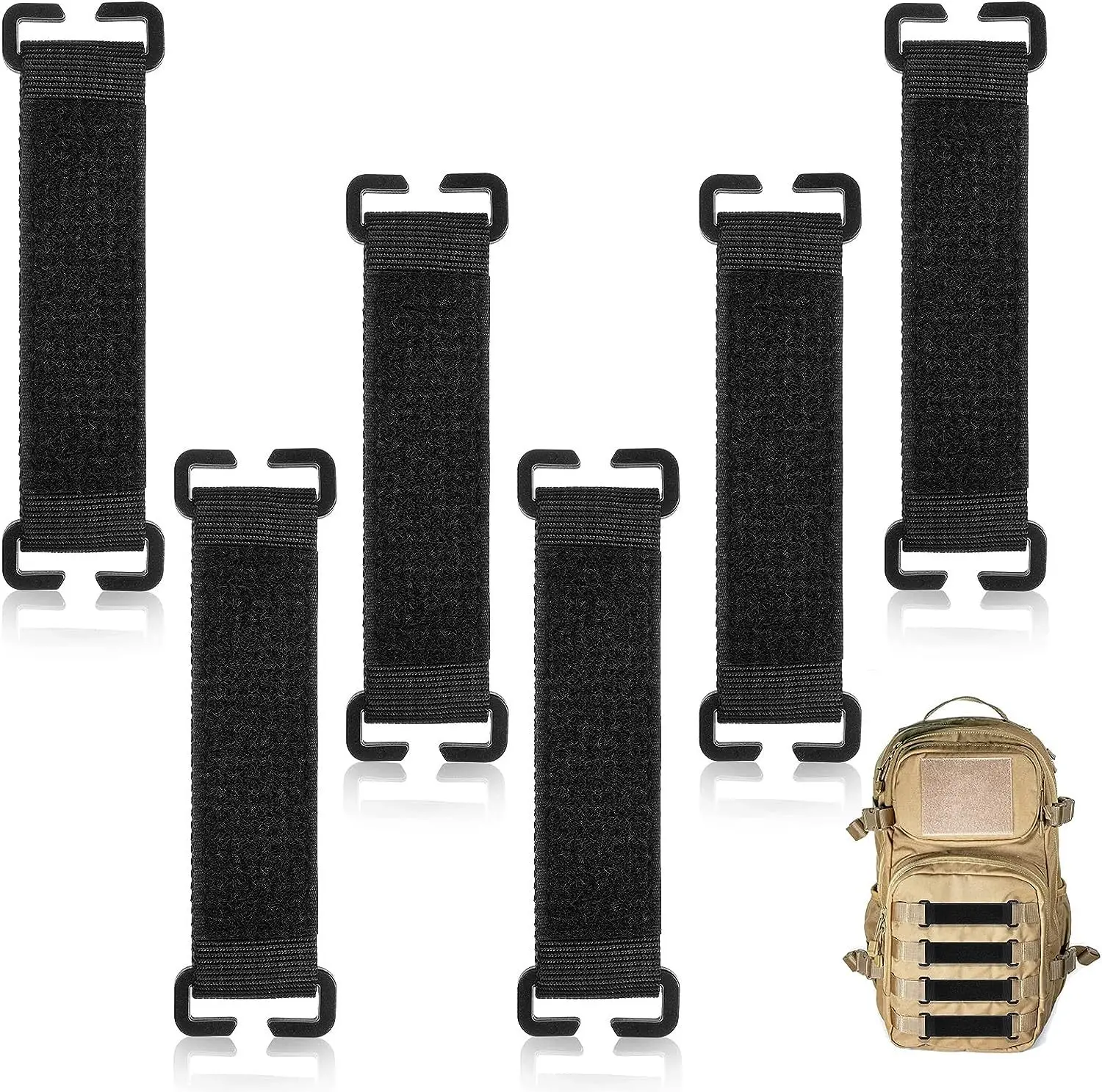 

Tactical Hook & Loop Panel Patches Board ID Patch Badge Pad Adapter Converter Strips Vest Accessories MOLLE System Attachment